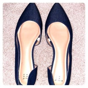 Denim colored flats